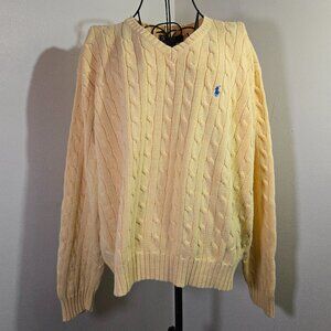 Polo by Ralph Lauren Cable Knit V-Neck Sweater